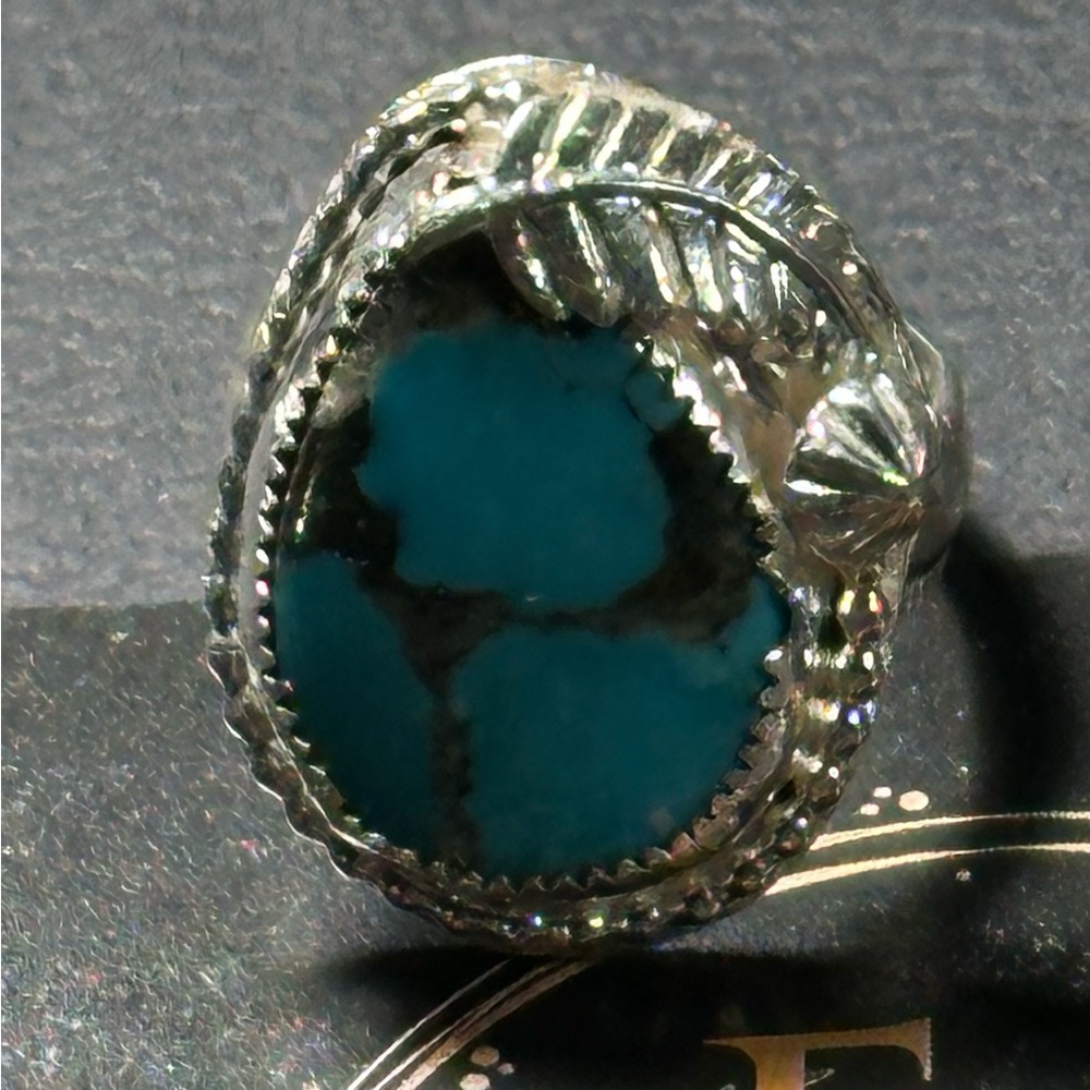 Kingman turquoise sterling silver ring